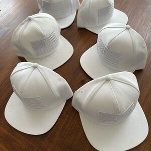 White Flag Baseball Caps